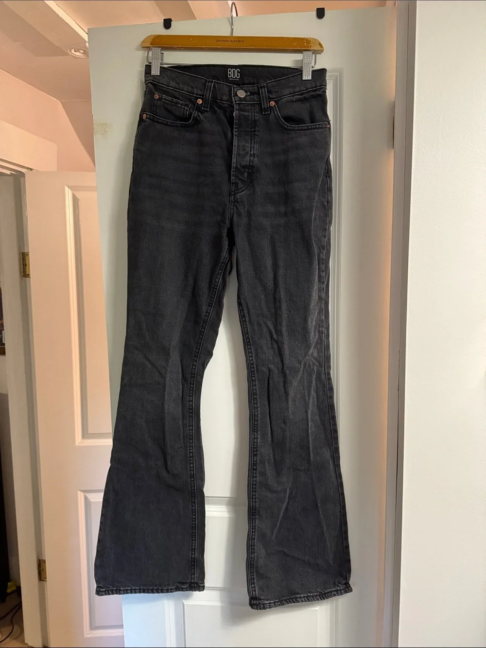 BDG Black High-Rise Flare Jeans